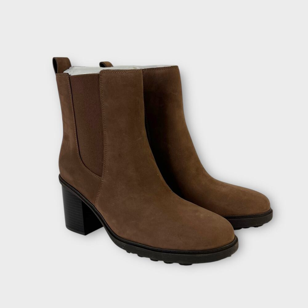 Vionic Truckee Leather Heeled Platform Bootie in Driftwood Size 11 NEW - Picture 2 of 10